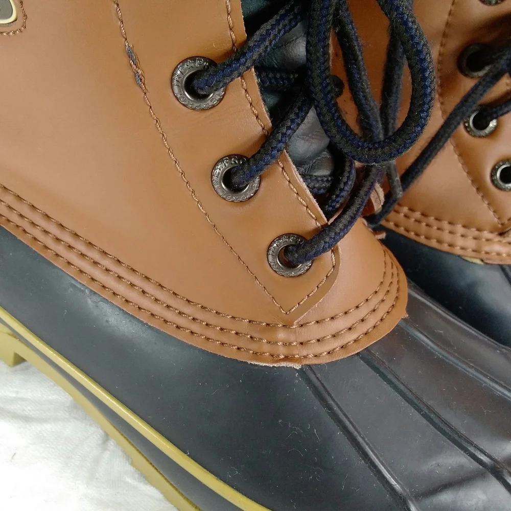 Pro Line Black Brown Duck BOOTS Womens Size 9 Thinsulate Insulated 200 gram